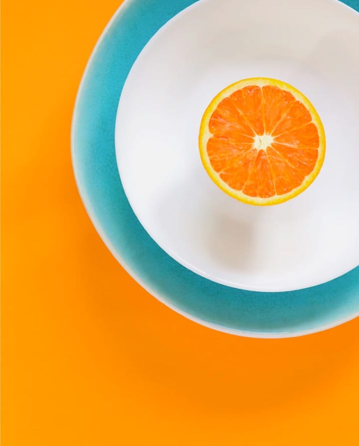 orangee on a plate