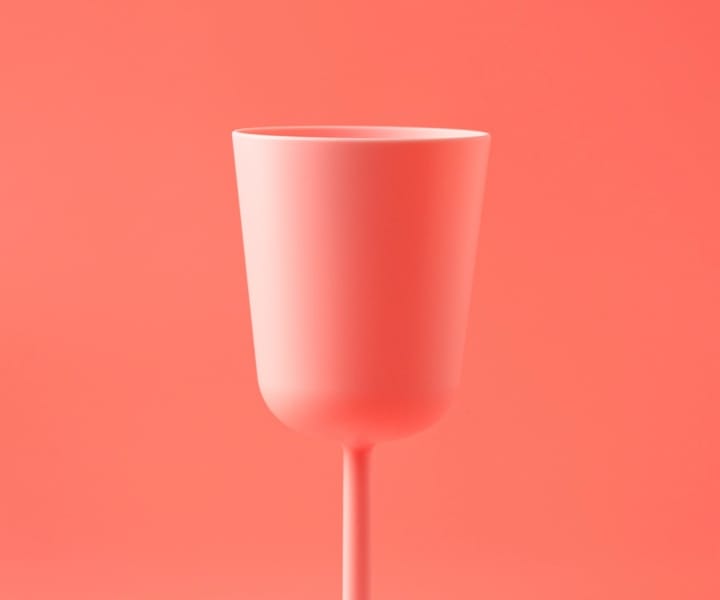 image of a cup with orange background